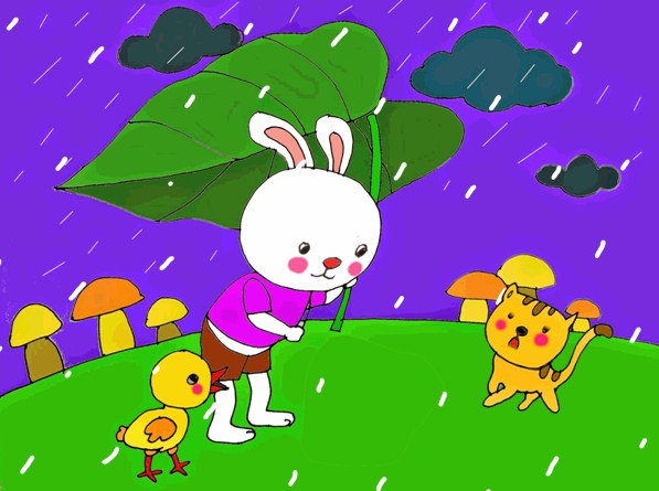 Nhấn vào ảnh để phóng to Kể chuyện cho trẻ nghe : Chiếc ô của thỏ trắng